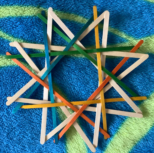 two interlocked eight-point stars